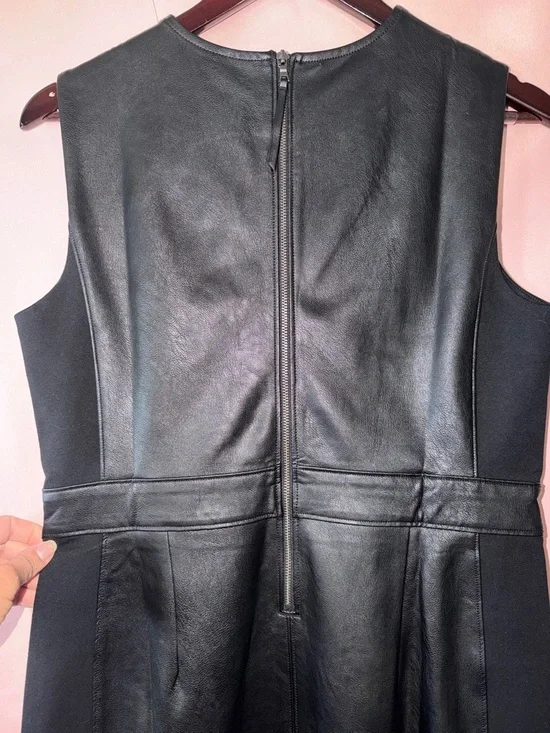 SPANX Faux Leather II Combo Sheath Midi Dress - Picture 9 of 11